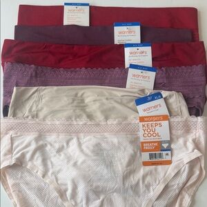 Warners Assortment of Hi-Cut High Leg Panties 6 Pairs Size XL / 8